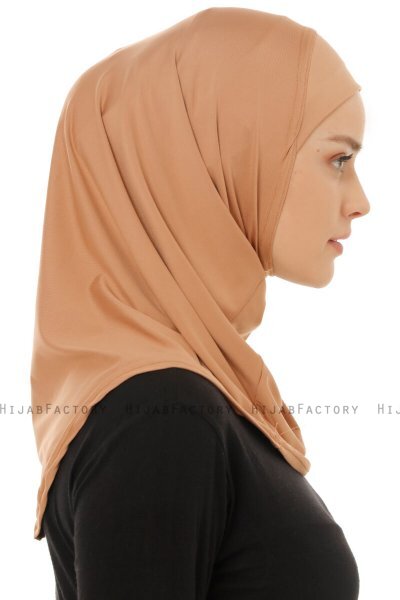 Micro Plain- Karamell One-Piece Hijab