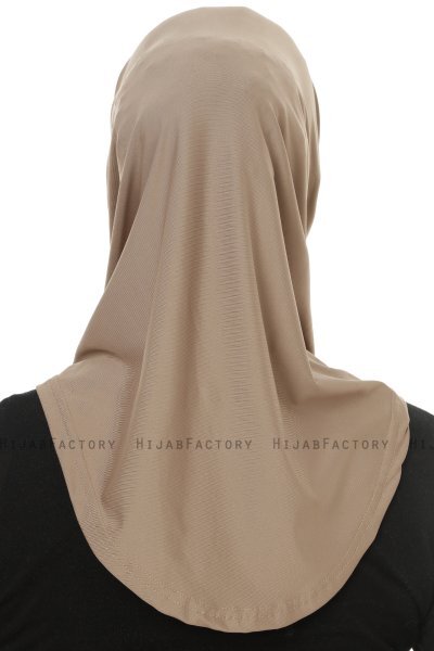 Micro Cross - Mørk Taupe One-Piece Hijab