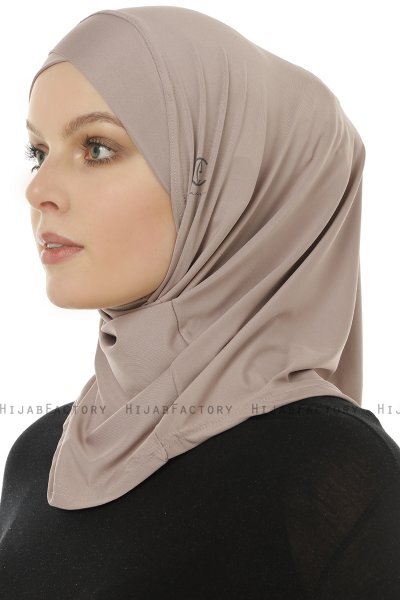 Micro Cross - Stengrå One-Piece Hijab