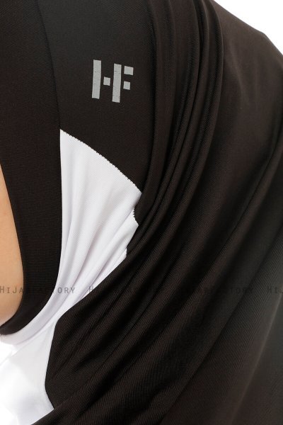 Esin - Sort & Hvid & Lysegrå One-Piece Hijab