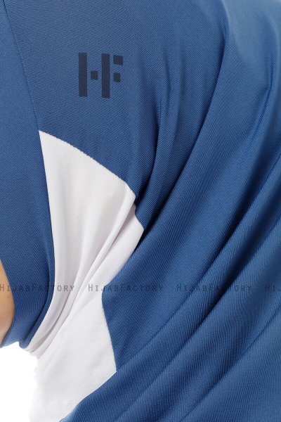 Esin - Indigo & Hvid & Marine Blå One-Piece Hijab
