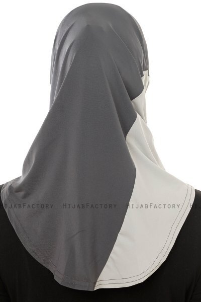 Esin - Anthracite & Lyseblå & Lysegrå One-Piece Hijab