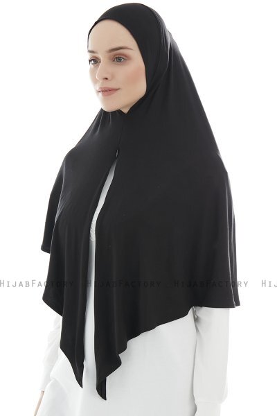 Ajda - Sort Lynlås Hijab