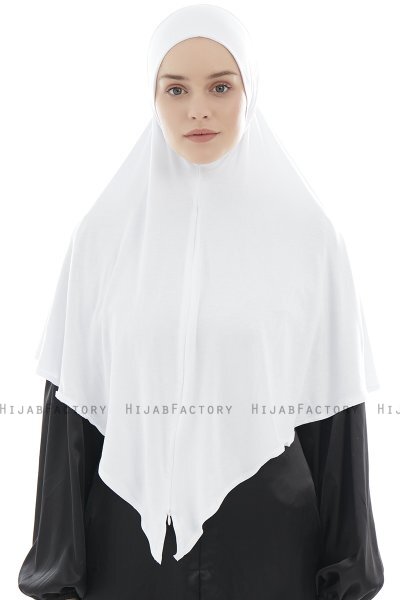 Ajda - Hvid Lynlås Hijab