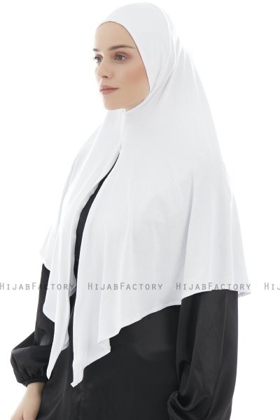 Ajda - Hvid Lynlås Hijab
