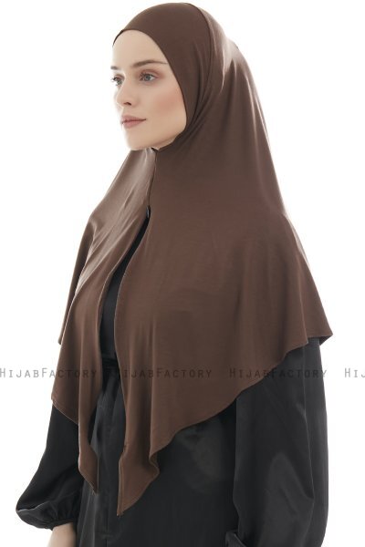 Ajda - Brun Lynlås Hijab