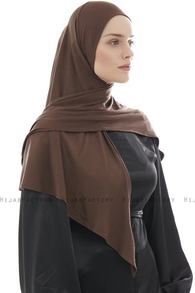 Ajda - Brun Lynlås Hijab