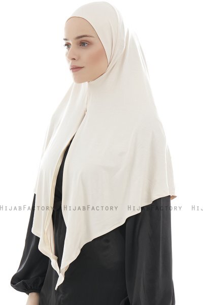 Ajda - Beige Lynlås Hijab
