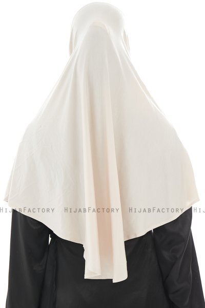 Ajda - Beige Lynlås Hijab