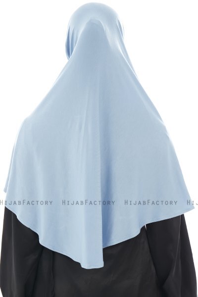 Ajda - Lyseblå Lynlås Hijab
