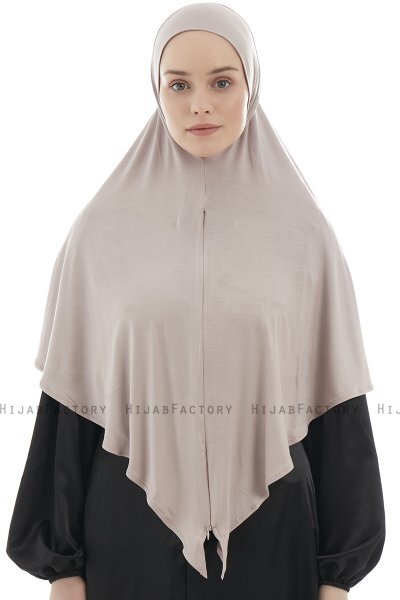 Ajda - Stengrå Lynlås Hijab