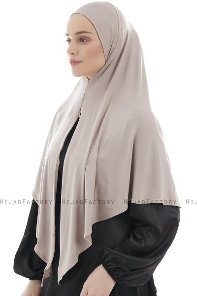 Ajda - Stengrå Lynlås Hijab