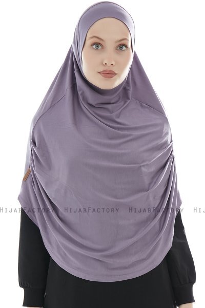 Roxelana - Mørke Lilla Lang Al Amira Hijab