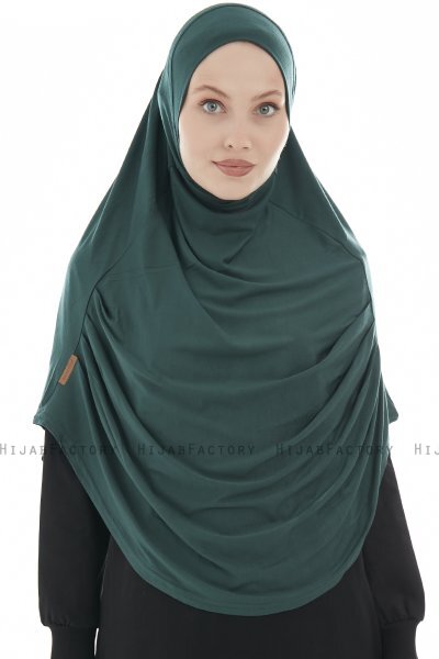 Roxelana - Mørkegrøn Lang Al Amira Hijab