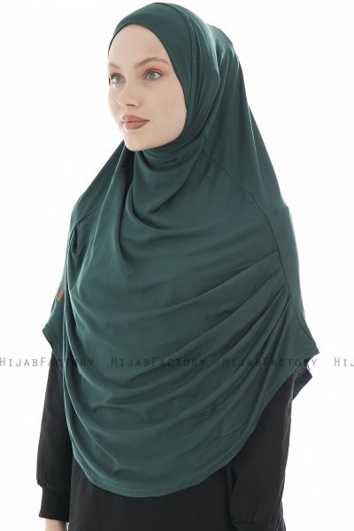 Roxelana - Mørkegrøn Lang Al Amira Hijab