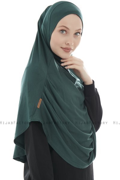 Roxelana - Mørkegrøn Lang Al Amira Hijab