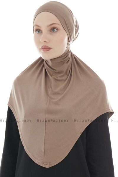 Sefa - Mørk Taupe One-Piece Al Amira Hijab