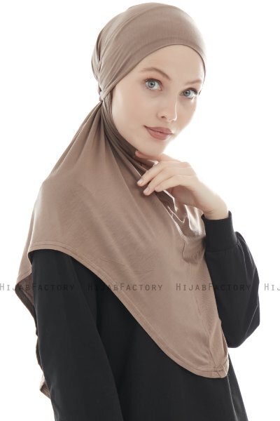 Sefa - Mørk Taupe One-Piece Al Amira Hijab