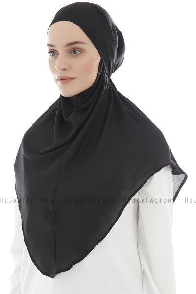 Ebrar - Sort Crepe Chiffon Al Amira Hijab