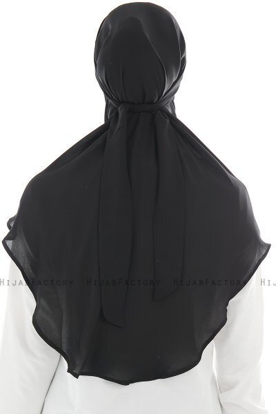 Ebrar - Sort Crepe Chiffon Al Amira Hijab
