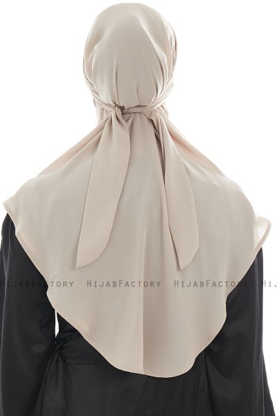 Ebrar - Lys Taupe Crepe Chiffon Al Amira Hijab