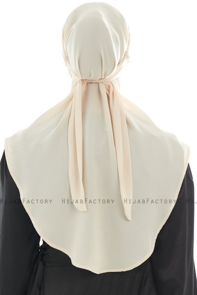 Ebrar - Lys Beige Crepe Chiffon Al Amira Hijab