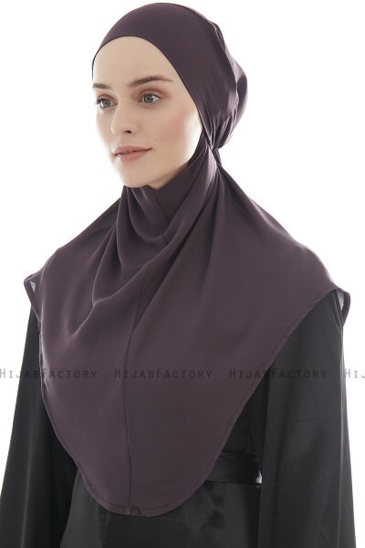 Ebrar - Lilla Crepe Chiffon Al Amira Hijab