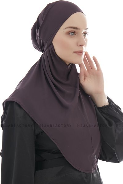 Ebrar - Lilla Crepe Chiffon Al Amira Hijab