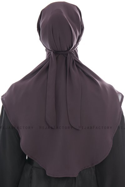 Ebrar - Lilla Crepe Chiffon Al Amira Hijab
