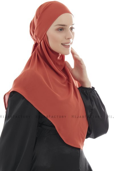 Ebrar - Murstensrød Crepe Chiffon Al Amira Hijab