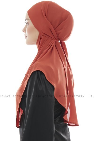 Ebrar - Murstensrød Crepe Chiffon Al Amira Hijab