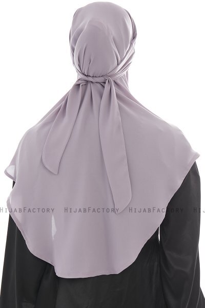 Ebrar - Stengrå Crepe Chiffon Al Amira Hijab