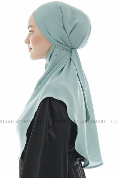 Ebrar - Mint Crepe Chiffon Al Amira Hijab