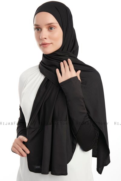Azize - Sort Pro Scarf Sport Hijab Set