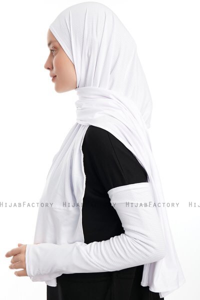 Azize - Hvid Pro Scarf Sport Hijab Set