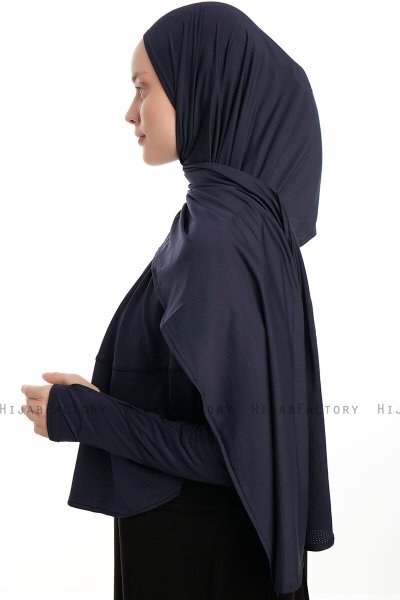 Azize - Marine Blå Pro Scarf Sport Hijab Set