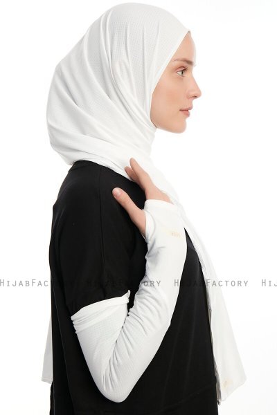 Azize - Creme Pro Scarf Sport Hijab Set