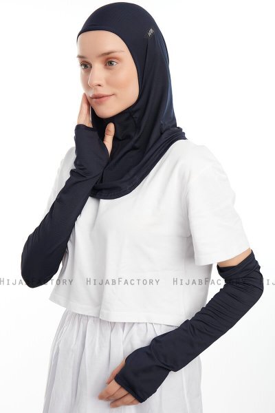Bayda - Marine Blå Pro Sport Hijab Set