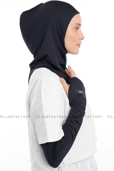Bayda - Marine Blå Pro Sport Hijab Set