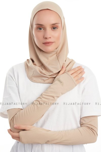 Bayda - Lys Taupe Pro Sport Hijab Set