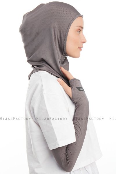 Bayda - Mørkegrå Pro Sport Hijab Set