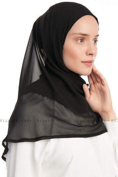 Eylem - Sort One Piece Chiffon Hijab