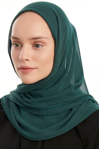 Eylem - Mørkegrøn One Piece Chiffon Hijab