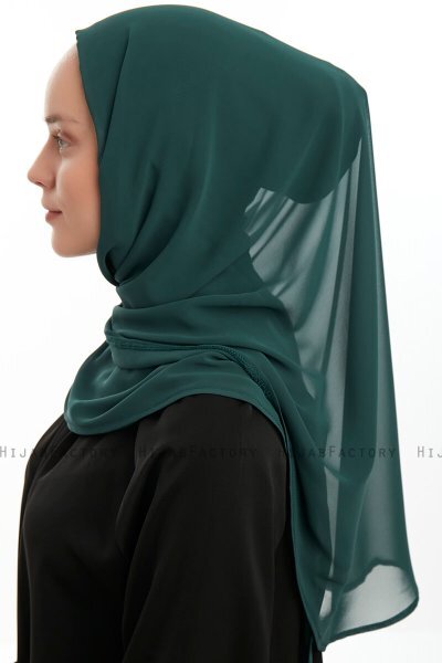 Eylem - Mørkegrøn One Piece Chiffon Hijab