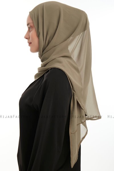 Eylem - Olivenegrøn One Piece Chiffon Hijab