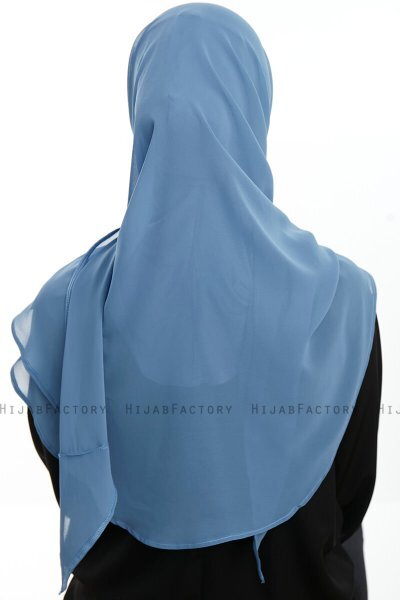 Eylem - Indigo One Piece Chiffon Hijab