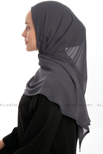 Eylem - Anthracite One Piece Chiffon Hijab
