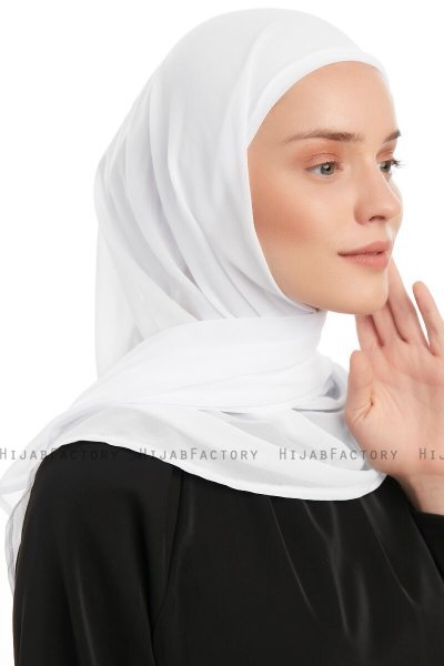 Sahar - Hvid One Piece Chiffon Hijab