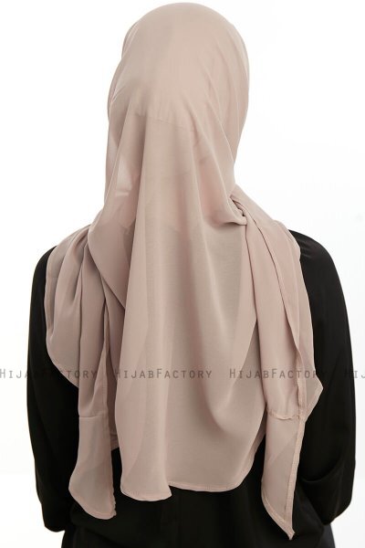 Sahar - Lys Taupe One Piece Chiffon Hijab
