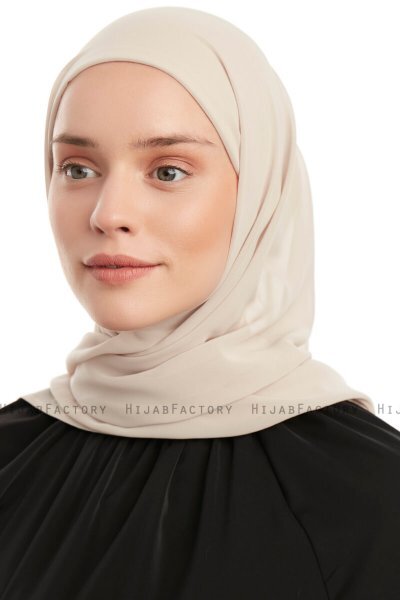 Sahar - Lys Beige One Piece Chiffon Hijab